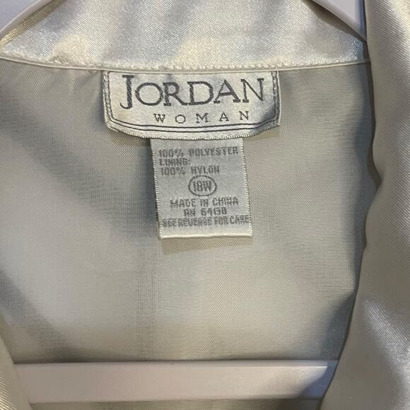 Jordan Button Up Sheer Blouse Womens 18W White VTG Romantic Formal Fairycore Top - Picture 6 of 10